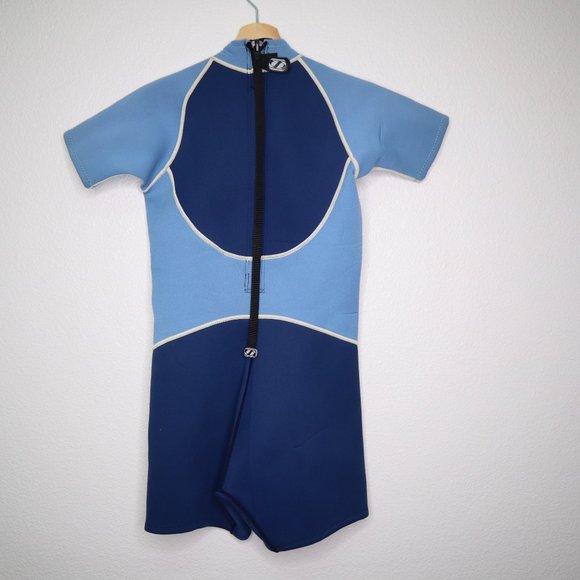JetPilot wetsuit womens sz Large girls that ride shorty blue Flexlite pre-owned - Picture 4 of 9